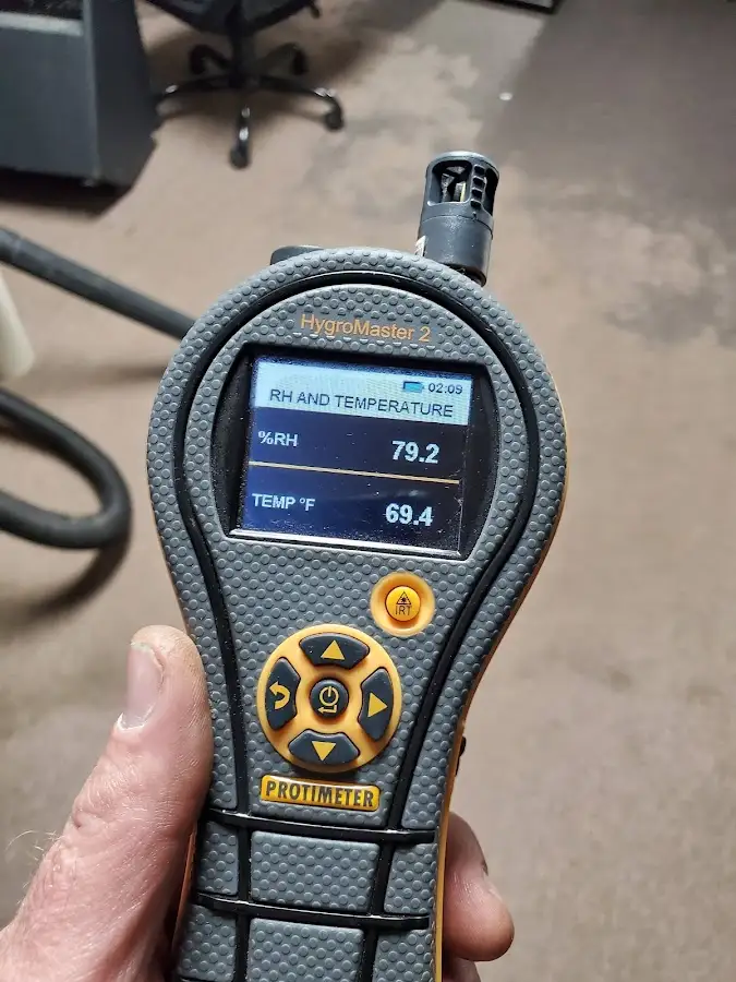 Moisture meter humidity assessment for Fire & Smoke Damage Restoration in Bath